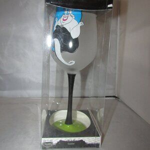 Disney Villains Ursula Glass Goblet / Wine Glass  New W/ Defect